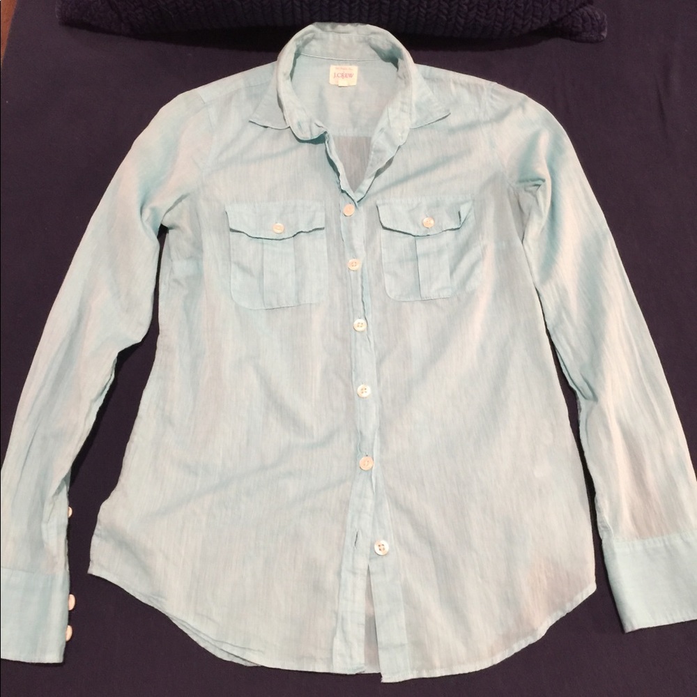 JCrew mint button up - Picture 2 of 2